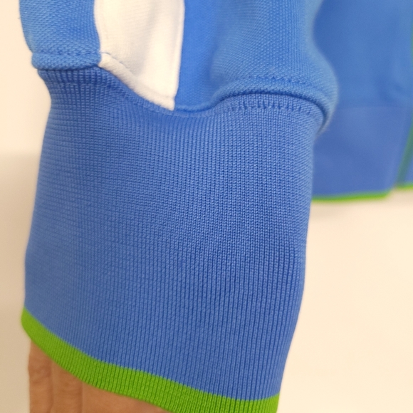 NIKE FULL ZIP COLOR BLUE,GREEN, WHITE ATHLETIC TRACK JACKET - SIZE XL. - Picture 3 of 13